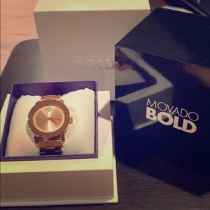 Movado rose gold watch